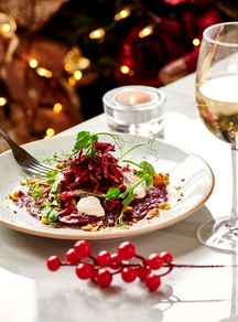 Beetroot Carpaccio available on our Festive party menu